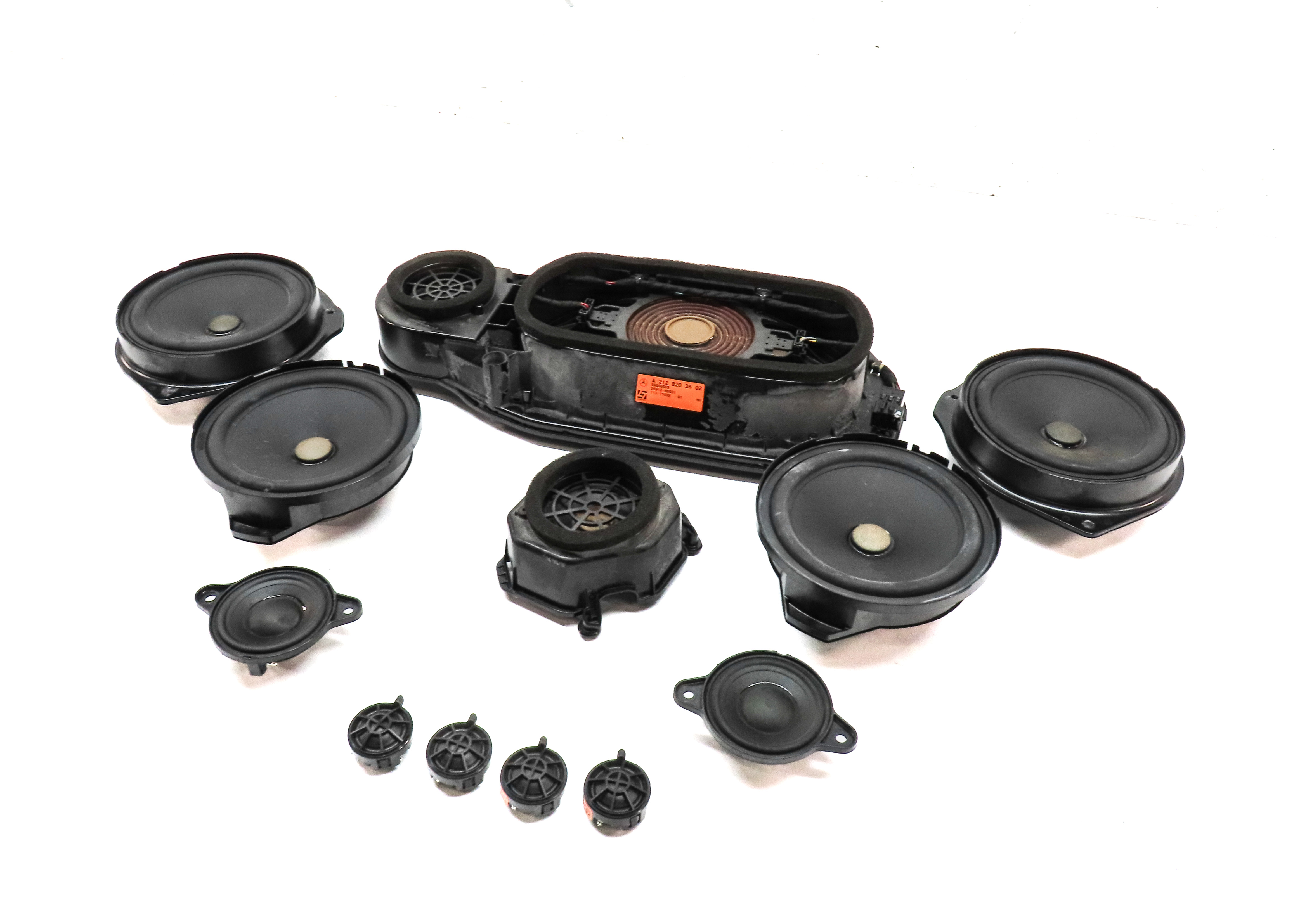 2013 MERCEDES E350 SEDAN (W212) LOGIC 7 RADIO STEREO SOUND SYSTEM SPEAKER SET/12 — exact item pictured
